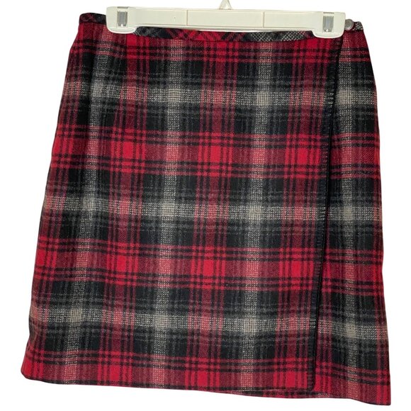 Eddie Bauer Wool Wrap Skirt Tartan Plaid Women’s Size 10 Dark Academia Vintage - Picture 1 of 10